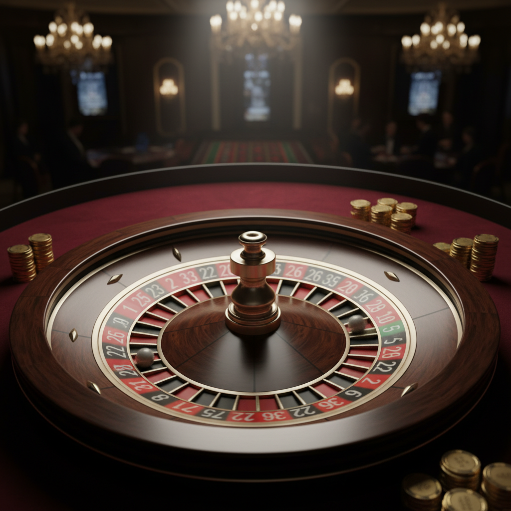 유러피안 룰렛 휠 클로즈업